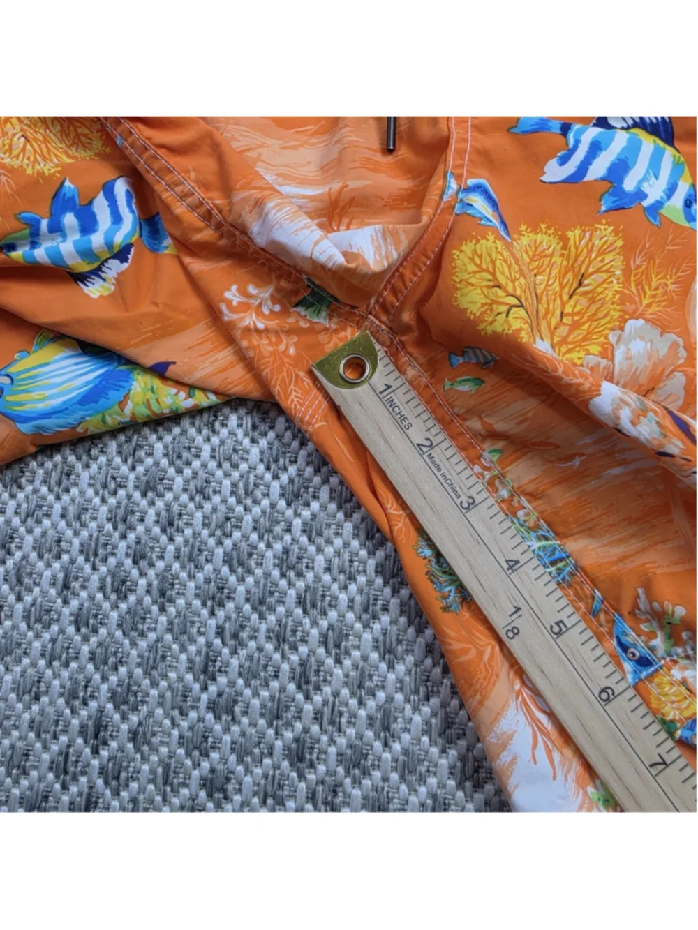 Polo Ralph Lauren Swim Trunks Mens L Orange Tropical Fish Coral Board Shorts